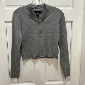 NWOT House of Harlow Cropped Quarter Zip